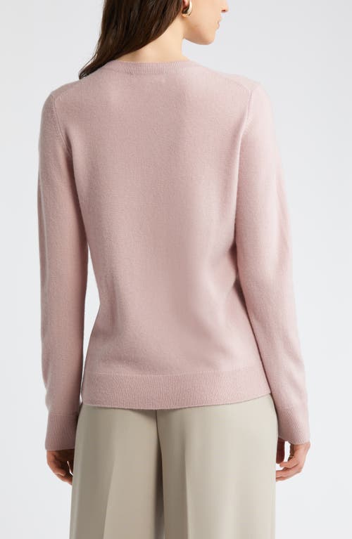 Shop Nordstrom Crewneck Cashmere Sweater In Pink Puff