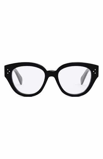 CELINE Triomphe 52mm Square Reading Glasses Nordstrom