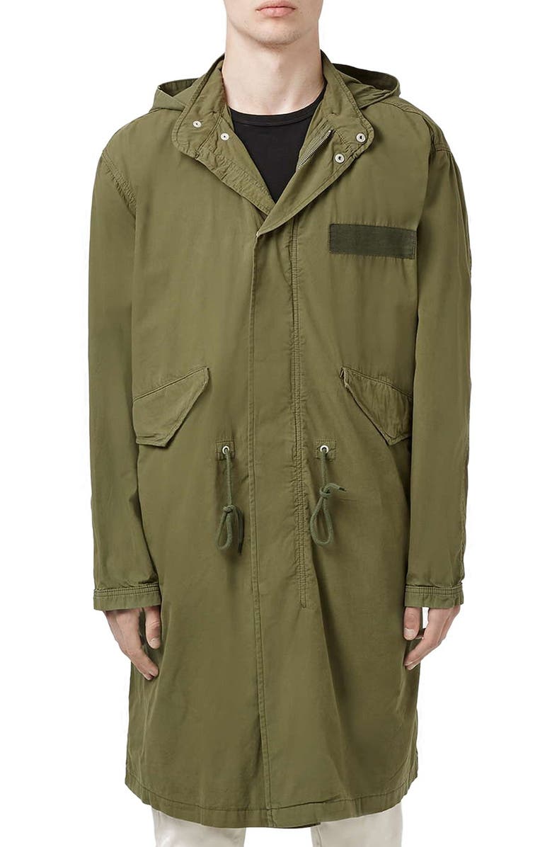 Topman Oversized Military Parka with Detachable Hood | Nordstrom