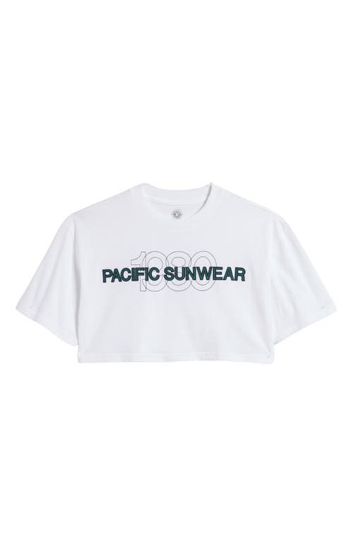 Shop Pacsun Super Crop Logo T-shirt In White