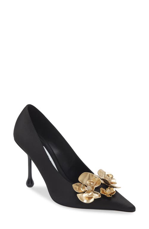 Jimmy Choo Ixia Embellished Pointed Toe Pump Black at Nordstrom,
