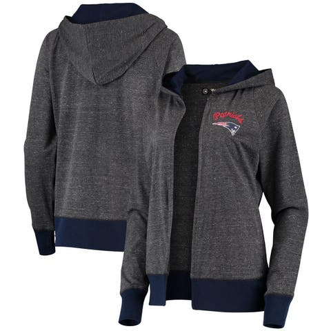 Girls New England Patriots Hoodie Full Zip Brushed Knit Jacket