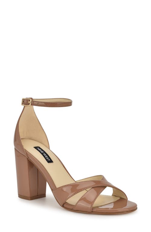 Nine West Saile Ankle Strap Sandal In Med Natural