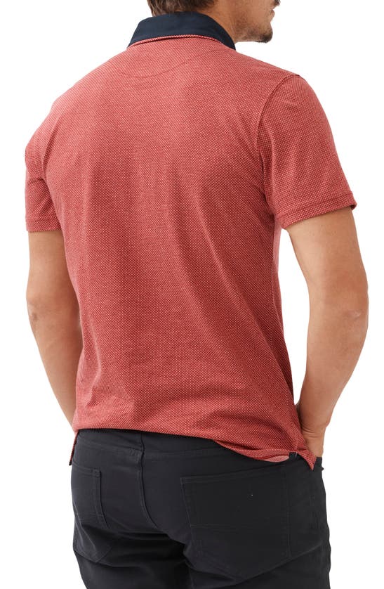 Rodd & Gunn Stanley Sports Fit Dot Short Sleeve Polo In Garnet