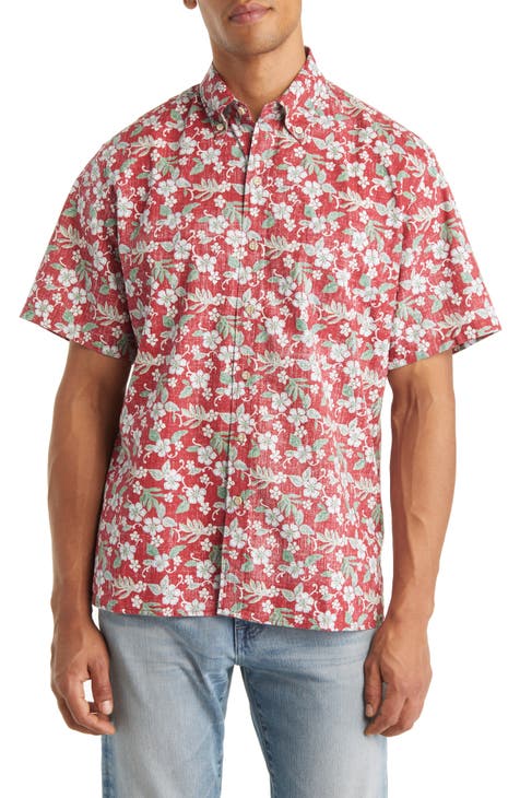Men's Washington Nationals Reyn Spooner Red Aloha Button-Down Shirt