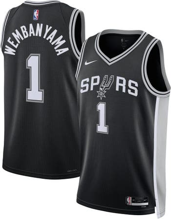 Unisex Nike Victor Wembanyama Black San Antonio Spurs 2023 NBA Draft First  Round Pick Swingman Jersey 