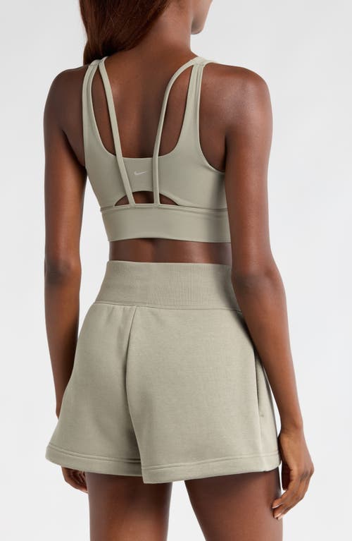 Shop Nike Dri-fit Alate Ellipse Sports Bra In Light Army/white