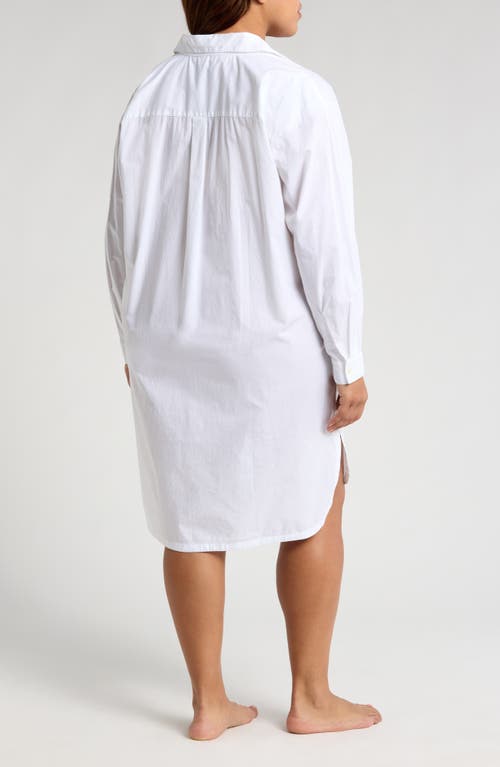 Shop Nordstrom Oversize Shirting Nightshirt In White