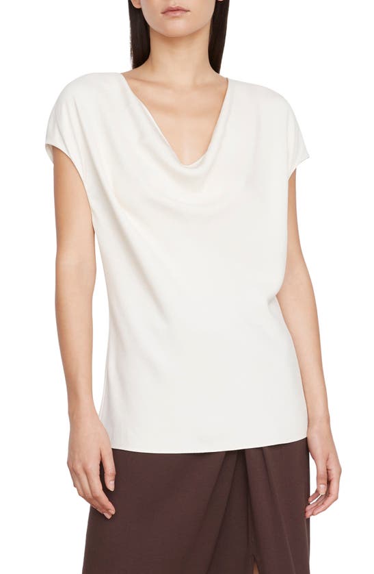 Vince Cowl Neck Cap Sleeve Blouse In Chiffon