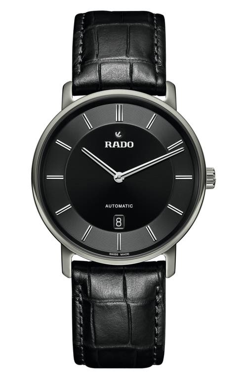 RADO DiaMaster Automatic Leather Strap Watch