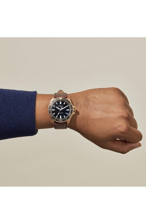 Shinola Monster Automatic Strap Watch, 43mm In Teak/black/bronze