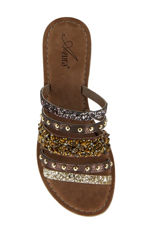 Shop Azura By Spring Step Mineral Slide Sandal In Brown Multi