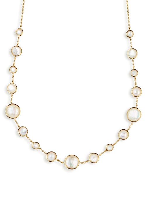 Ippolita 18k Gold Rock Candy Lollitini Necklace 16-18" In Gold/pearls