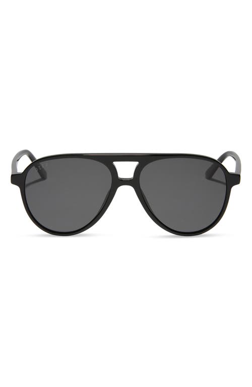 DIFF Tosca II 56mm Polarized Aviator Sunglasses in Black/Grey at Nordstrom