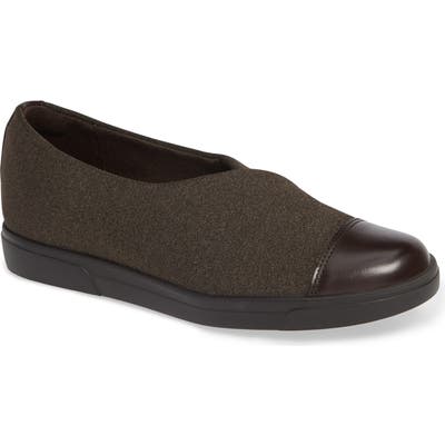 Munro Plum Slip-On Flat, Brown