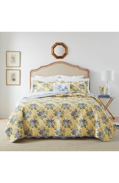 Laura Ashley Linley Quilt & Sham Set In Yellow