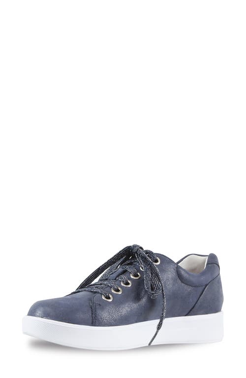 Munro Tilly Sneaker In Light Blue Leather