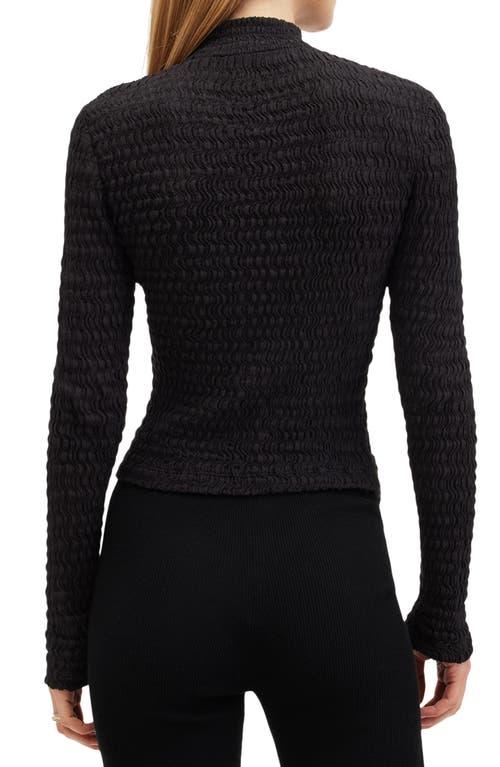 Shop Allsaints Connie Francesco Long Sleeve Top In Black