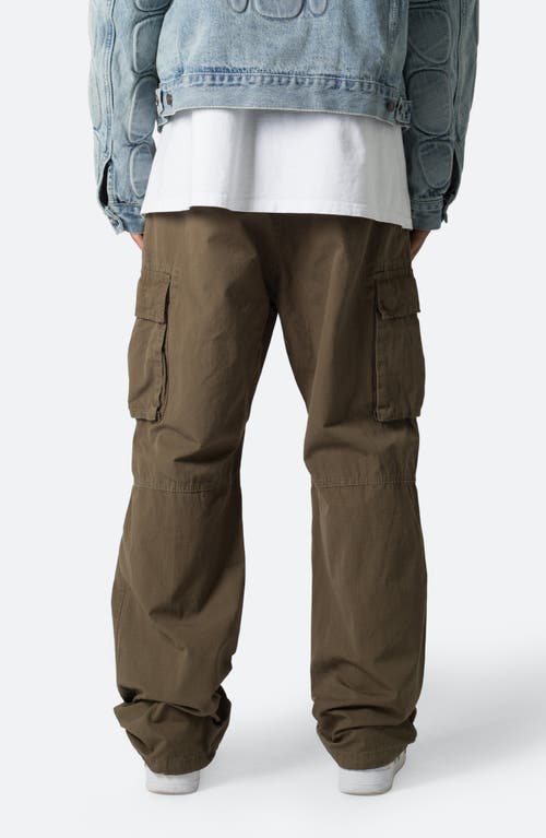 Shop Mnml Ultra Baggy Cotton Cargo Pants In Olive