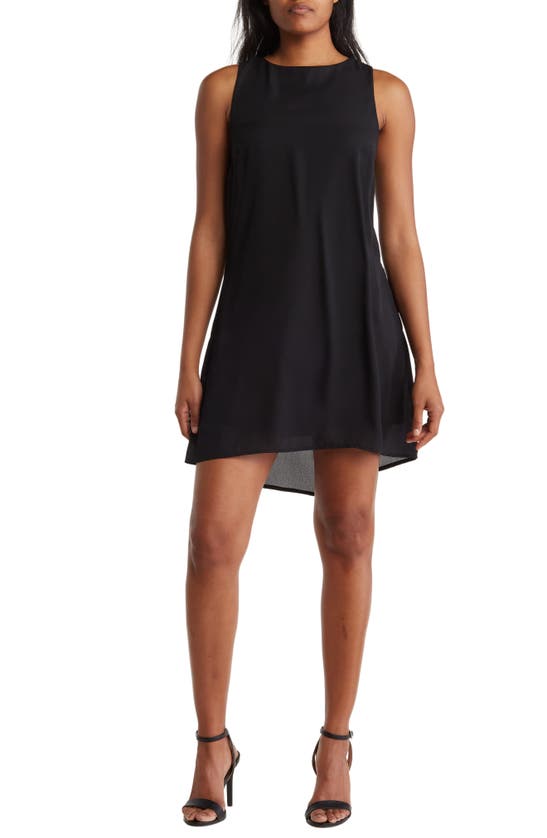 Nordstrom Rack Sleeveless A-line High-low Dress In Black