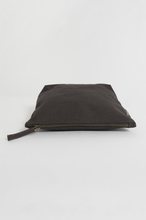 Terra Thread Organic Cotton Makeup Bag In Charcoal Grey
