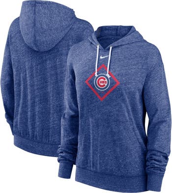 Chicago Cubs Nike Women's Red and Blue Fleece Hoodie Med