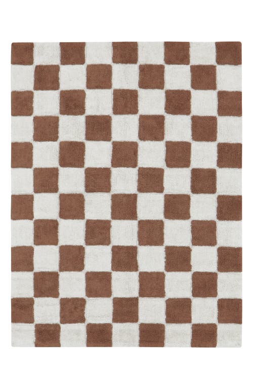 Lorena Canals Tiles Washable Cotton Blend Rug in Toffee at Nordstrom