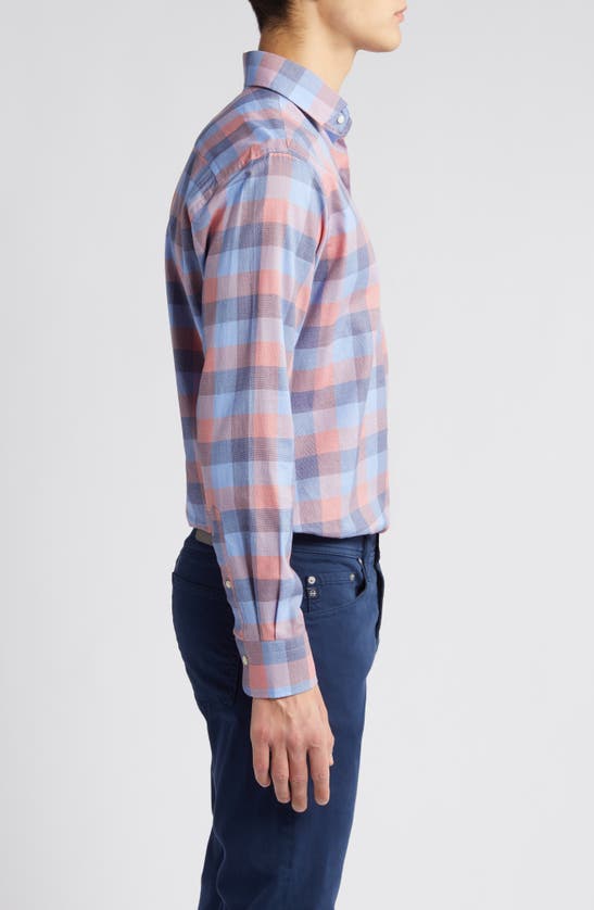 Shop Peter Millar Boothbay Check Button-up Shirt In Navy