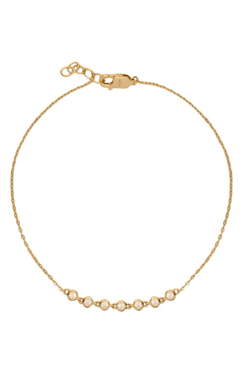 MADE BY MARY Poppy Cubic Zirconia Bracelet in Gold at Nordstrom
