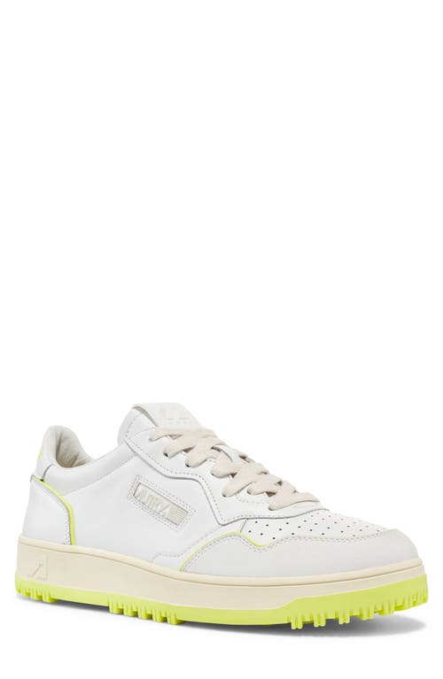 Autry Golf Low Top Sneaker In White/yellow
