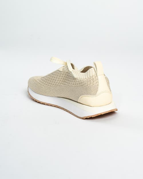 Allegra James Josie Knit Sneaker In Beige