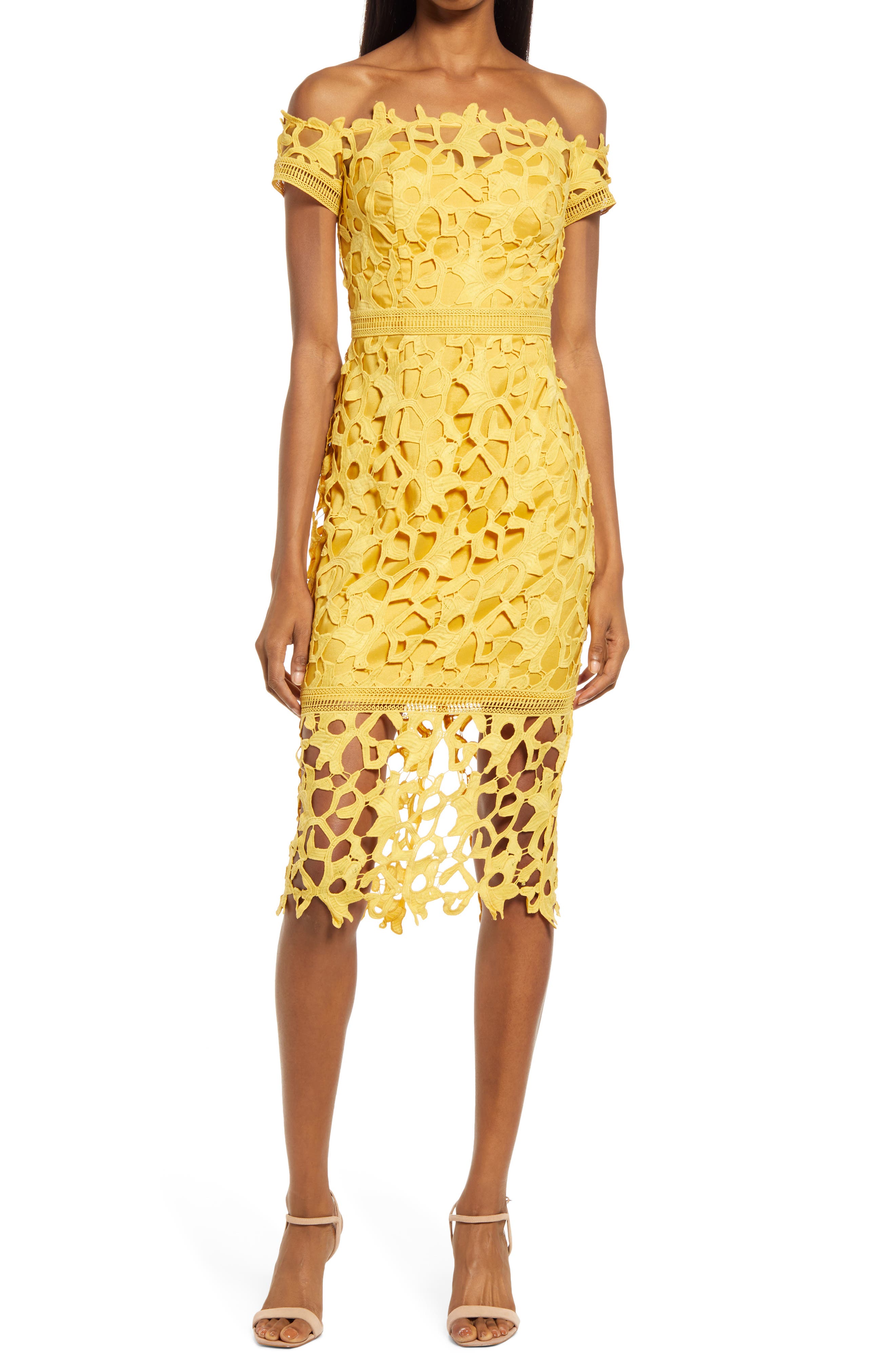 chichi london yellow dress