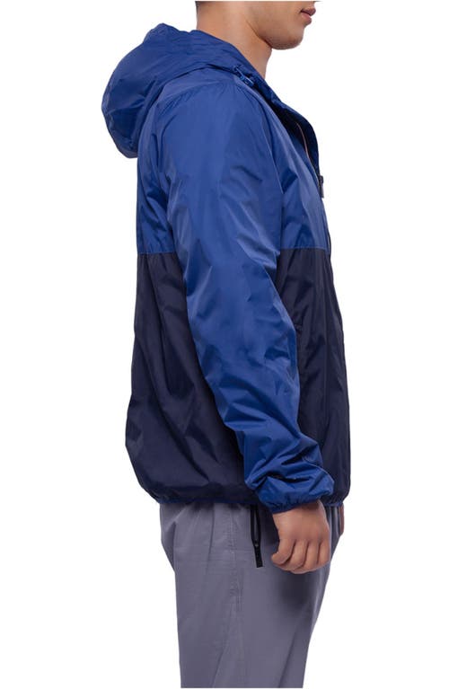 Rokka&rolla Packable Mesh Lined Windbreaker In Blue Navy