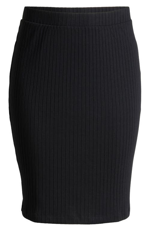 Universal Standard Danube Rib Pencil Midi Skirt In Black