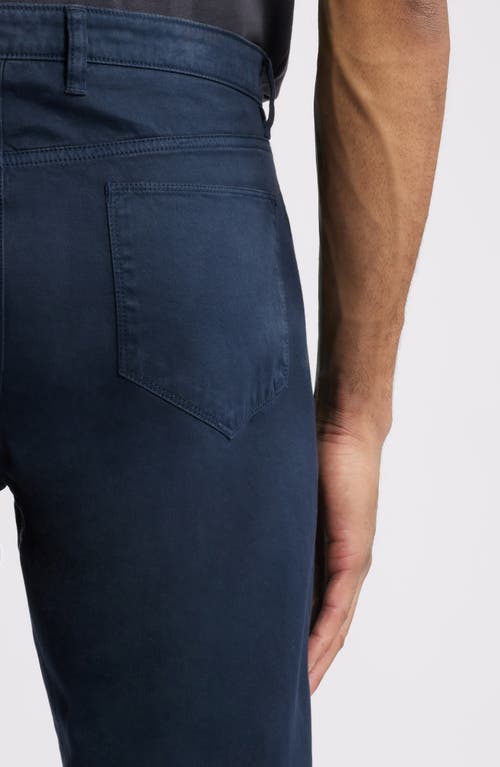 Johnston & Murphy Straight Leg Stretch Pima Cotton Pants In Navy