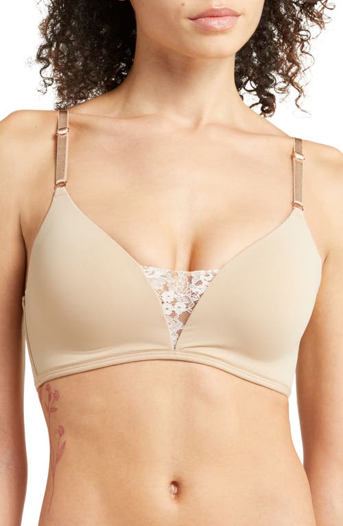 Shop Skarlett Blue Entice Wireless Push-up Bra In Nylon/whte