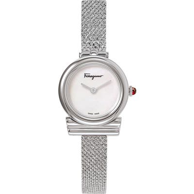 Salvatore Ferragamo Gancino Slim Mesh Strap Watch, 22Mm
