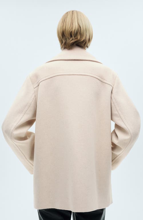 Shop Mango Double Breasted Jacket In Light/pastel Grey