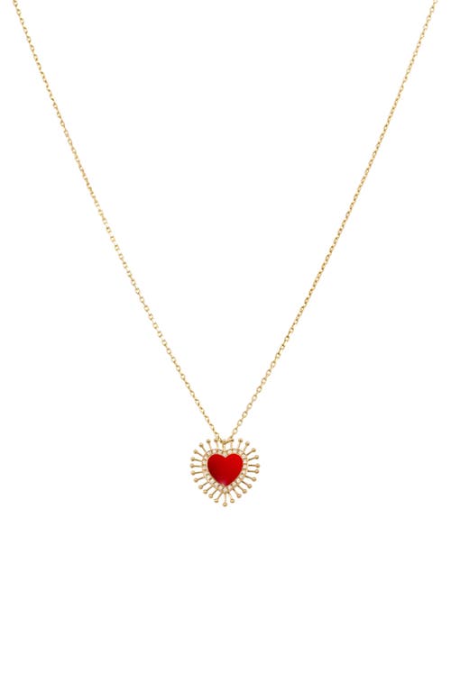 L'Atelier Nawbar Spike Heart Pendant Necklace in Gold at Nordstrom, Size 16.5