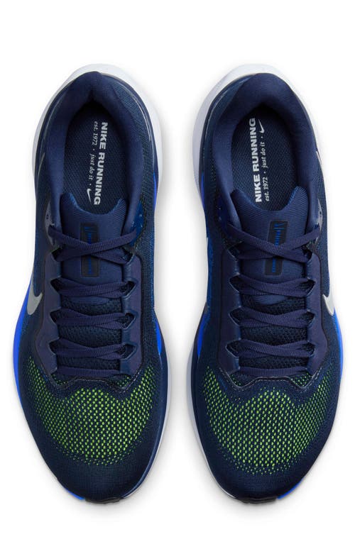 Shop Nike Air Zoom Pegasus 41 Running Shoe In Navy/black/volt