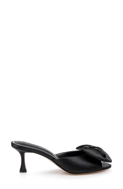 Shop Jewel Badgley Mischka Kora Slide Sandal In Black Satin