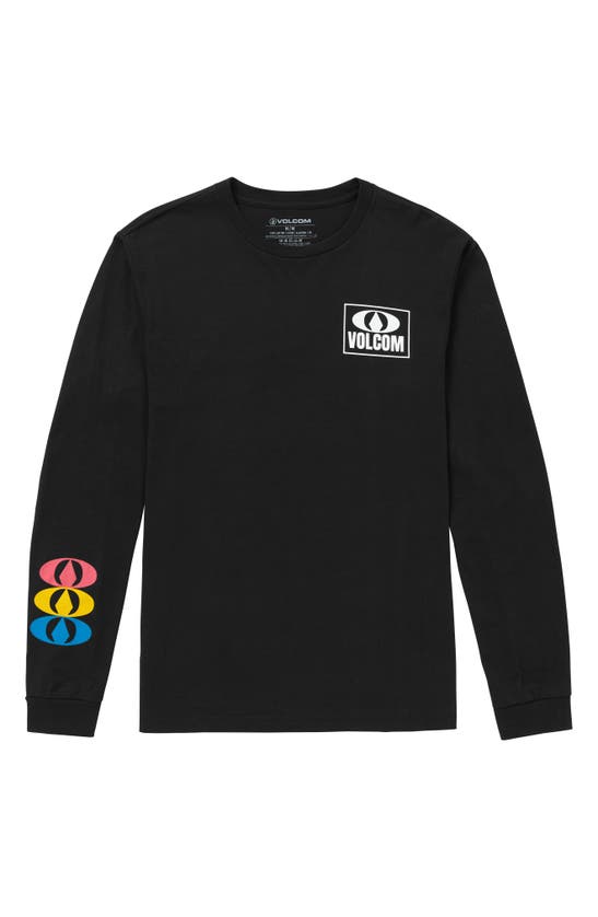Shop Volcom Stone Badge Long Sleeve Graphic T-shirt In Black