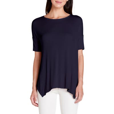 Michael Stars Ryann Ribbed Tunic Top, Size One Size - Blue/green
