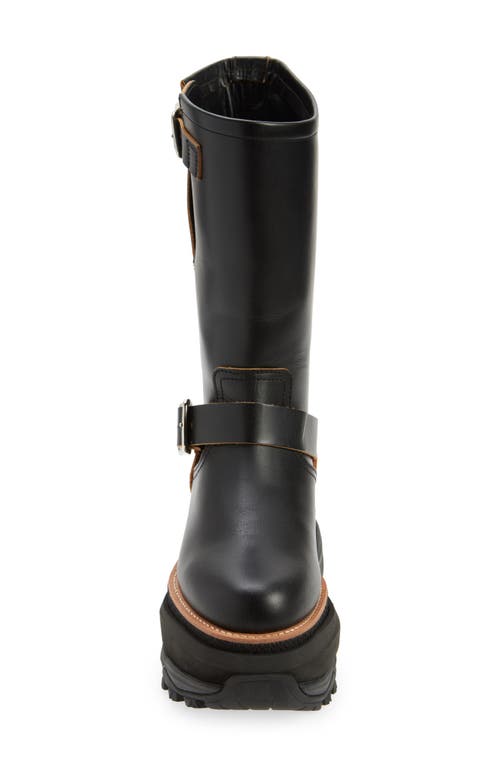 Shop Sacai Engineer Boot In Black