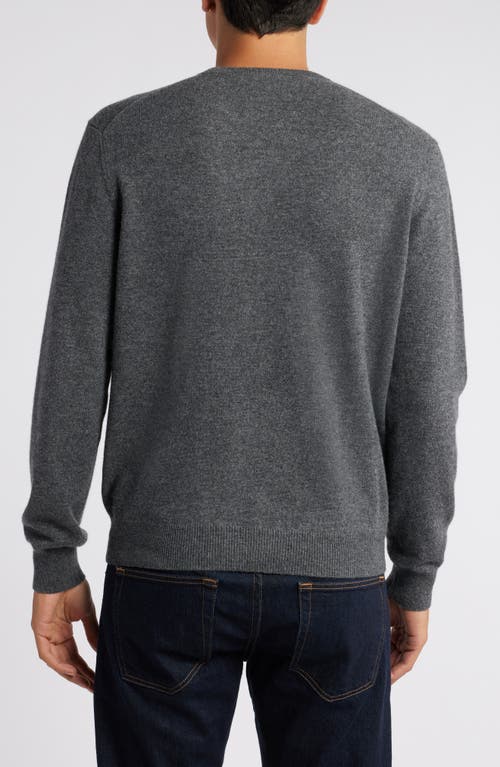 Lorenzo Uomo Merino Wool & Cashmere Crewneck Sweater In Charcoal