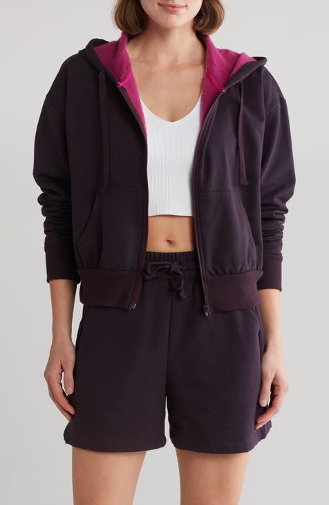 Zella, Jackets & Coats, Z By Zella Activewear Full Zip Workout Pink And  Black Jacket Sz Small