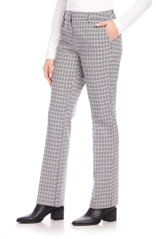 Karen Kane Straight Leg Trousers In Plaid In Plaid