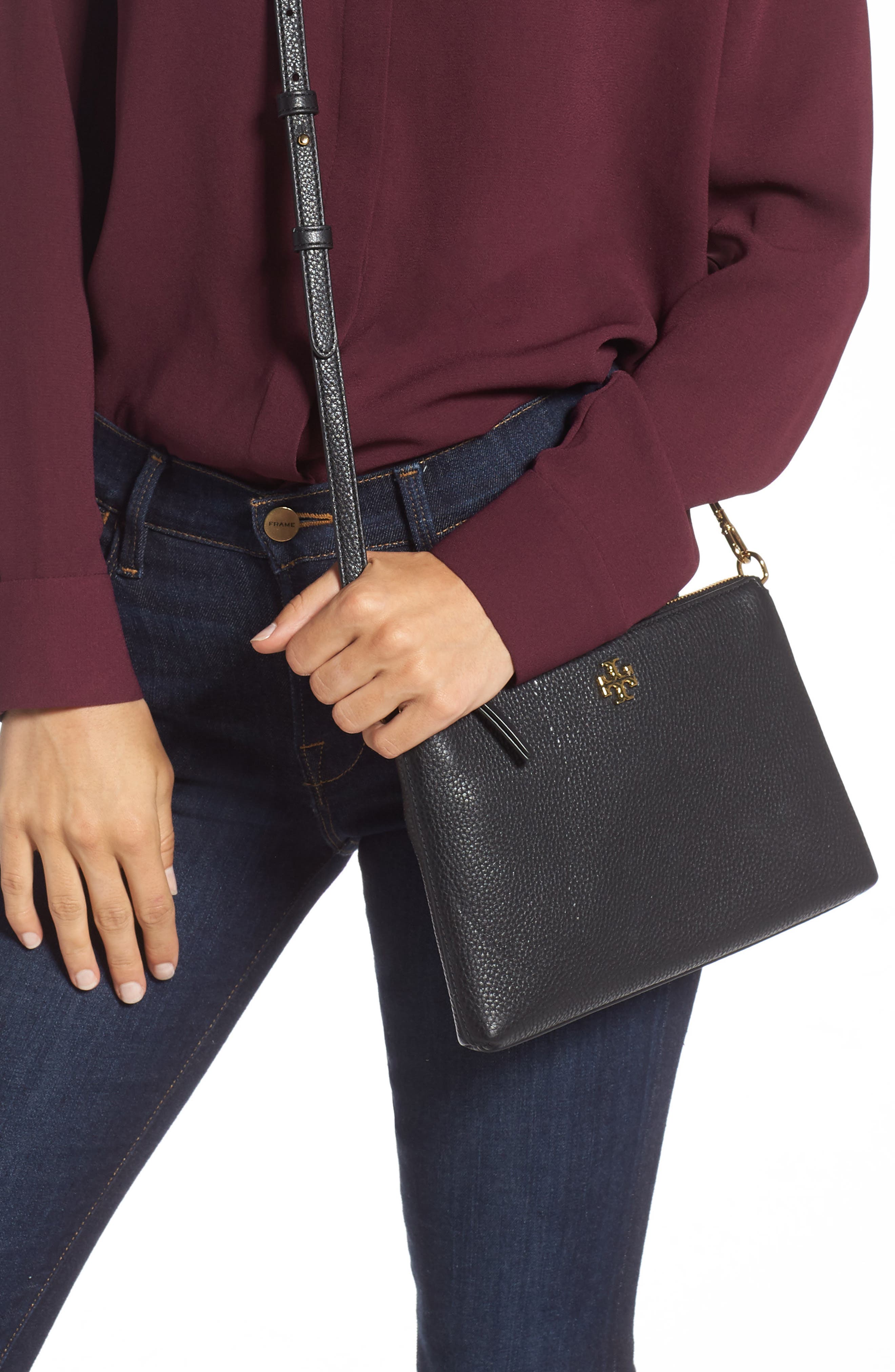 kira pebbled leather wallet crossbody bag