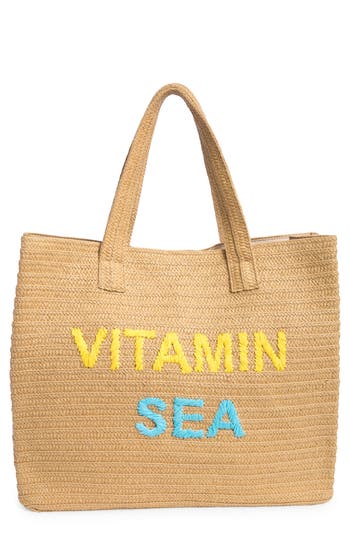 Collection Xiix Vitamin Sea Woven Tote Bag In Brown