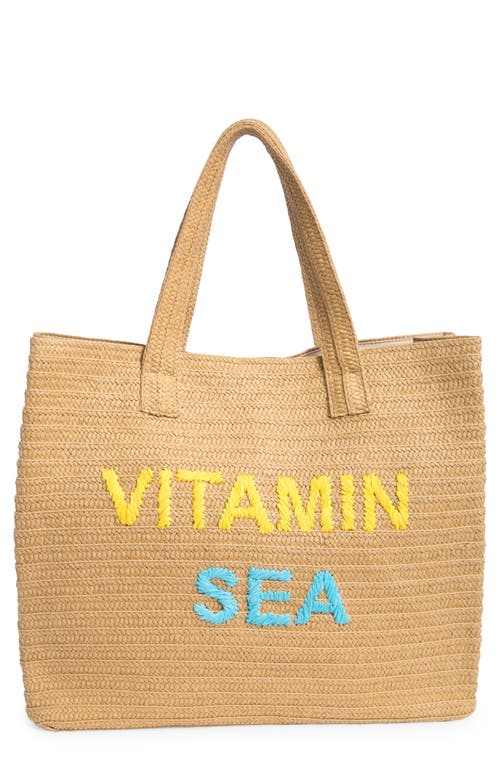 Shop Collection Xiix Vitamin Sea Woven Tote Bag In Sea Natural